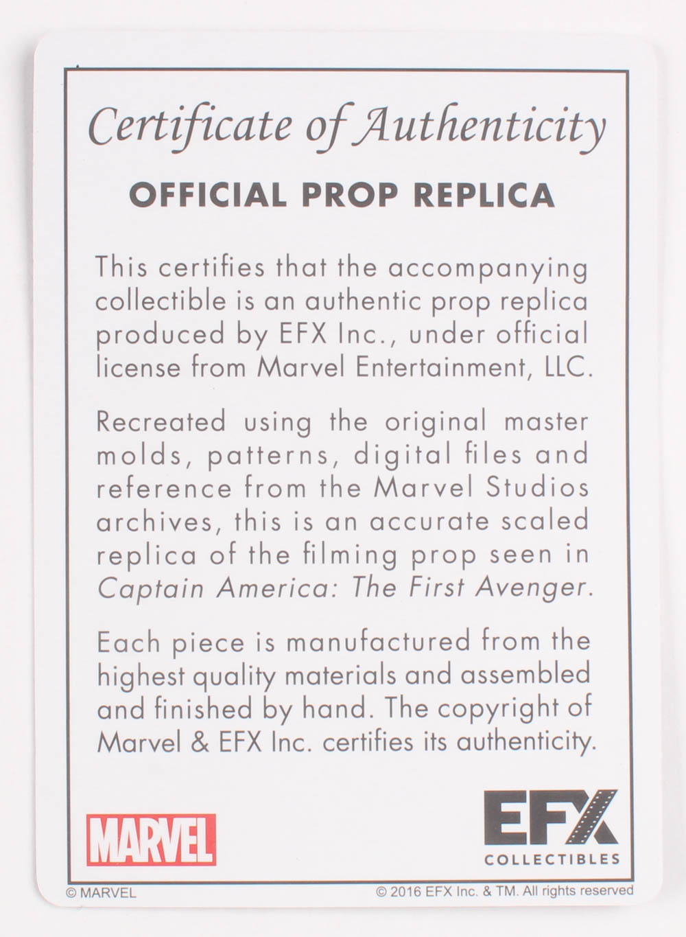 Captain America: The First Avenger Shield High Quality Metal Movie Prop Replica at PristineAuction.com Captain America: The First Avenger Shield High Quality Metal Movie Prop Replica at PristineAuction.com