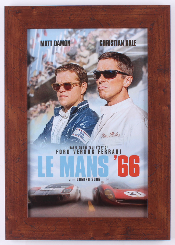 "Ford v Ferrari" 14.5x20.5 Custom Framed Movie Poster Display at PristineAuction.com "Ford v Ferrari" 14.5x20.5 Custom Framed Movie Poster Display at PristineAuction.com