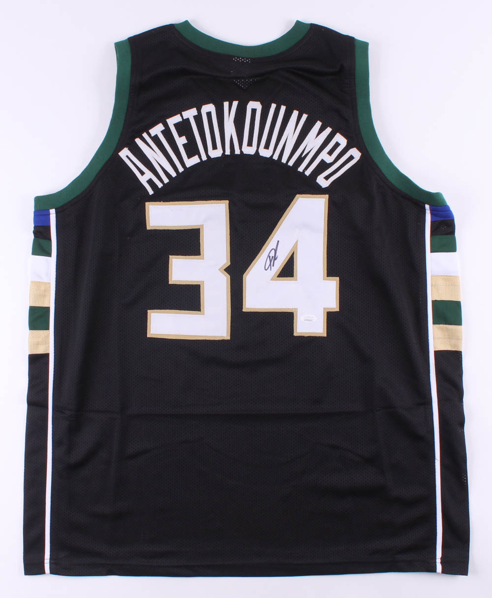 Giannis Antetokounmpo Signed Jersey (JSA COA) at PristineAuction.com Giannis Antetokounmpo Signed Jersey (JSA COA) at PristineAuction.com