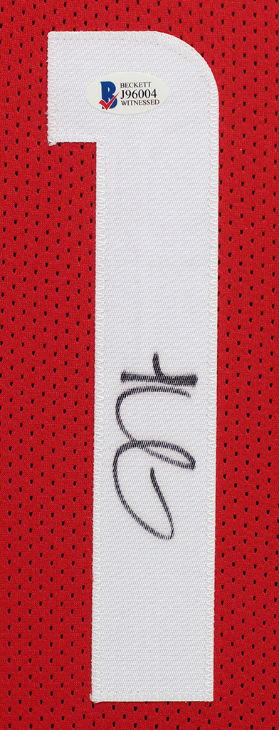 James Harden Signed 35x43 Custom Framed Jersey Display (Beckett COA) at PristineAuction.com James Harden Signed 35x43 Custom Framed Jersey Display (Beckett COA) at PristineAuction.com