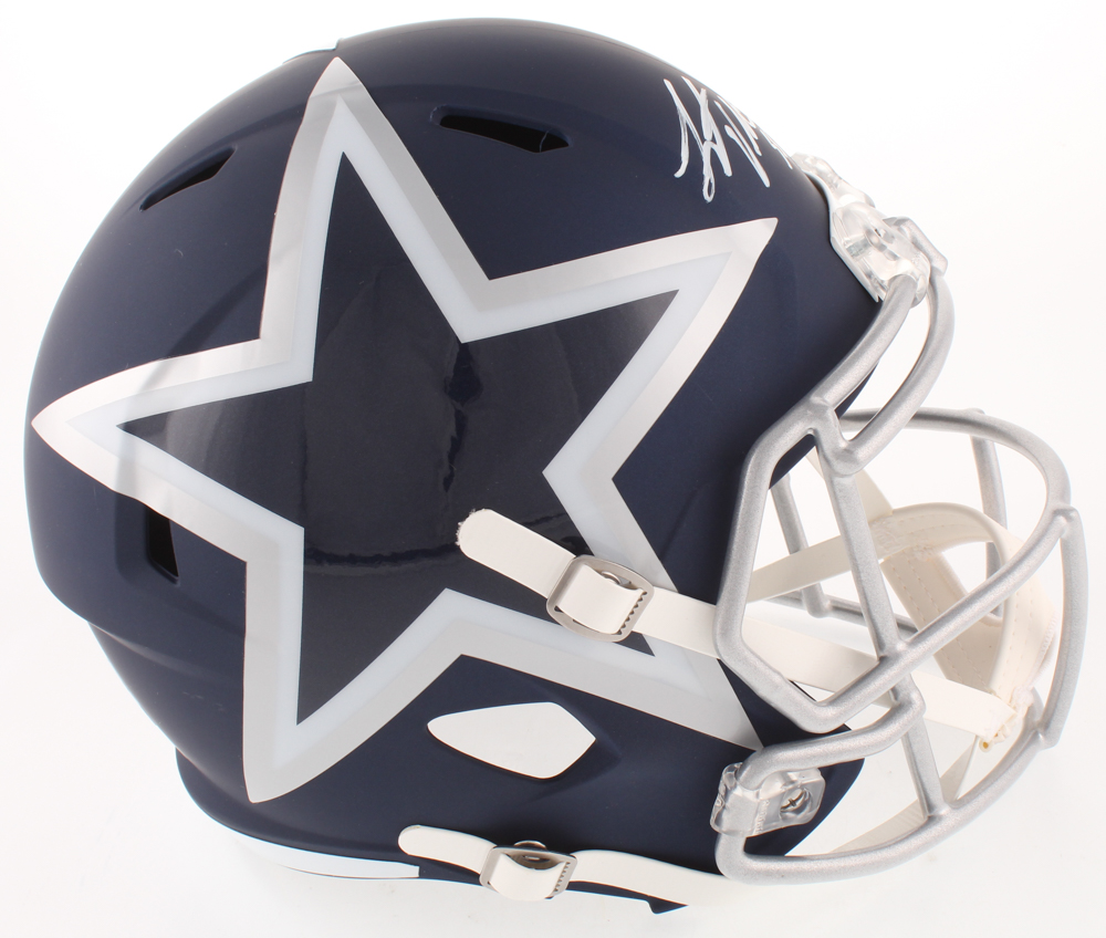 Leighton Vander Esch Signed Dallas Cowboys Full-Size AMP Alternate Speed Helmet (Beckett COA) at PristineAuction.com Leighton Vander Esch Signed Dallas Cowboys Full-Size AMP Alternate Speed Helmet (Beckett COA) at PristineAuction.com
