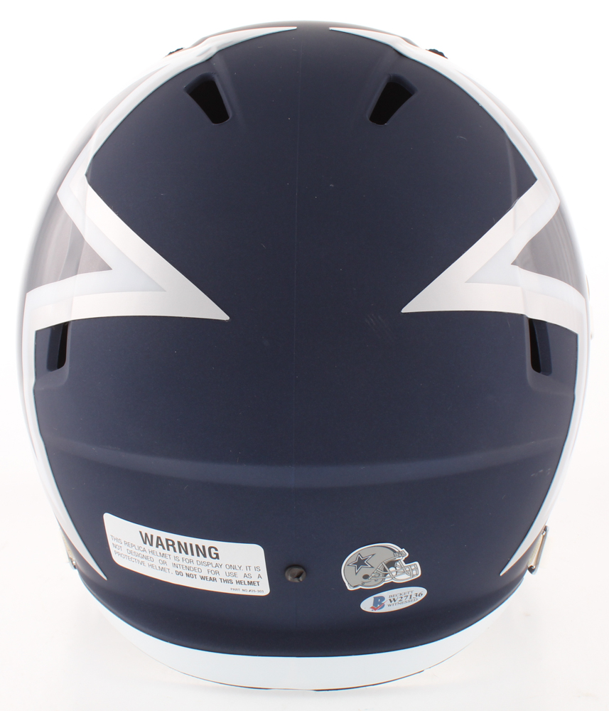 Leighton Vander Esch Signed Dallas Cowboys Full-Size AMP Alternate Speed Helmet (Beckett COA) at PristineAuction.com Leighton Vander Esch Signed Dallas Cowboys Full-Size AMP Alternate Speed Helmet (Beckett COA) at PristineAuction.com