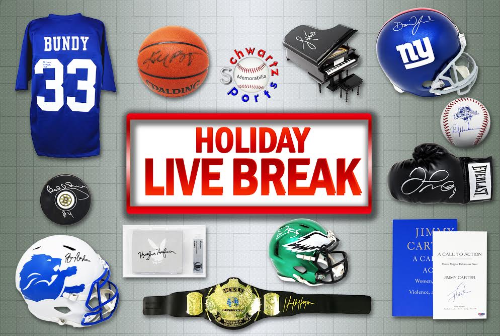 Schwartz Sports HOLIDAY SEASON Live Break Mystery Box – Series 2 (4 Items Per Box) (#15 of 25) at PristineAuction.com Schwartz Sports HOLIDAY SEASON Live Break Mystery Box – Series 2 (4 Items Per Box) (#15 of 25) at PristineAuction.com