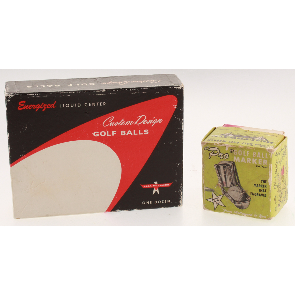 Lot of (1) Dozen 1950s Vintage Balata Golf Balls & Vintage "Bing Crosby