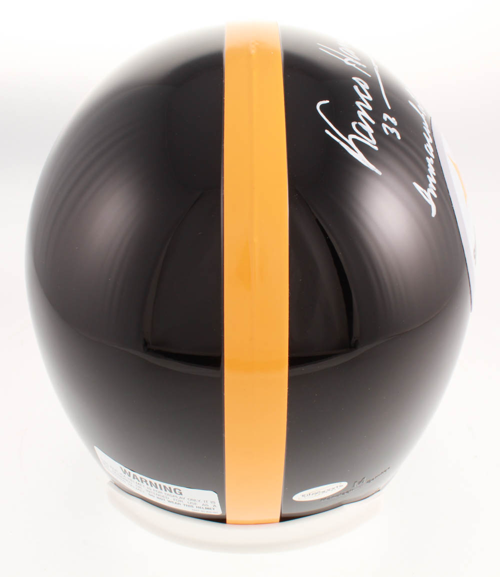 Franco Harris Signed Pittsburgh Steelers Full-Size Throwback Helmet Inscribed "HOF 90" & "Immaculate Reception 12-23-72" (TSE COA) at PristineAuction.com Franco Harris Signed Pittsburgh Steelers Full-Size Throwback Helmet Inscribed "HOF 90" & "Immaculate Reception 12-23-72" (TSE COA) at PristineAuction.com