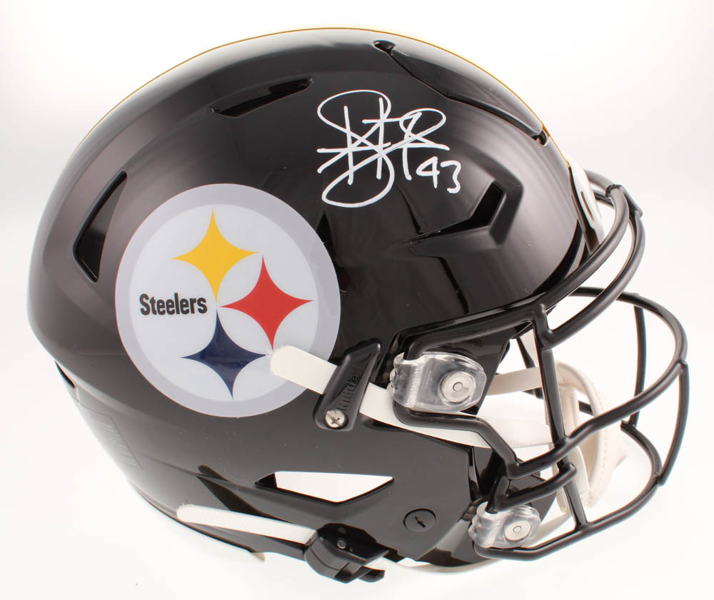 Troy Polamalu Signed Pittsburgh Steelers Full-Size Authentic On-Field SpeedFlex Helmet (Beckett COA) at PristineAuction.com Troy Polamalu Signed Pittsburgh Steelers Full-Size Authentic On-Field SpeedFlex Helmet (Beckett COA) at PristineAuction.com