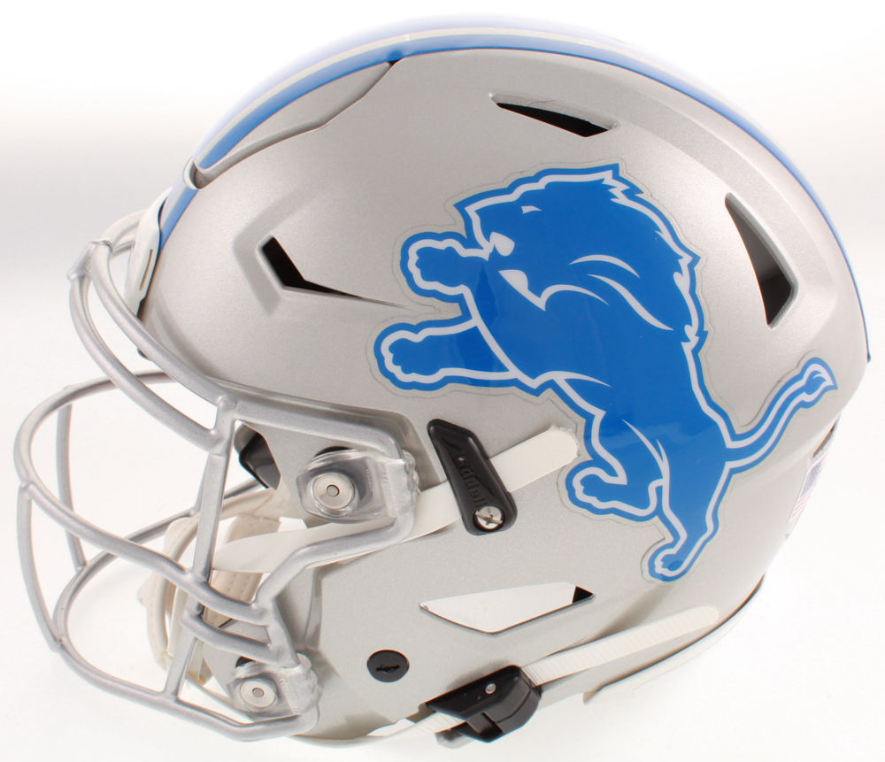 Barry Sanders Signed Detroit Lions Full-Size Authentic On-Field SpeedFlex Helmet Inscribed "The Lion King" & "HOF 04" (Schwartz COA) at PristineAuction.com Barry Sanders Signed Detroit Lions Full-Size Authentic On-Field SpeedFlex Helmet Inscribed "The Lion King" & "HOF 04" (Schwartz COA) at PristineAuction.com