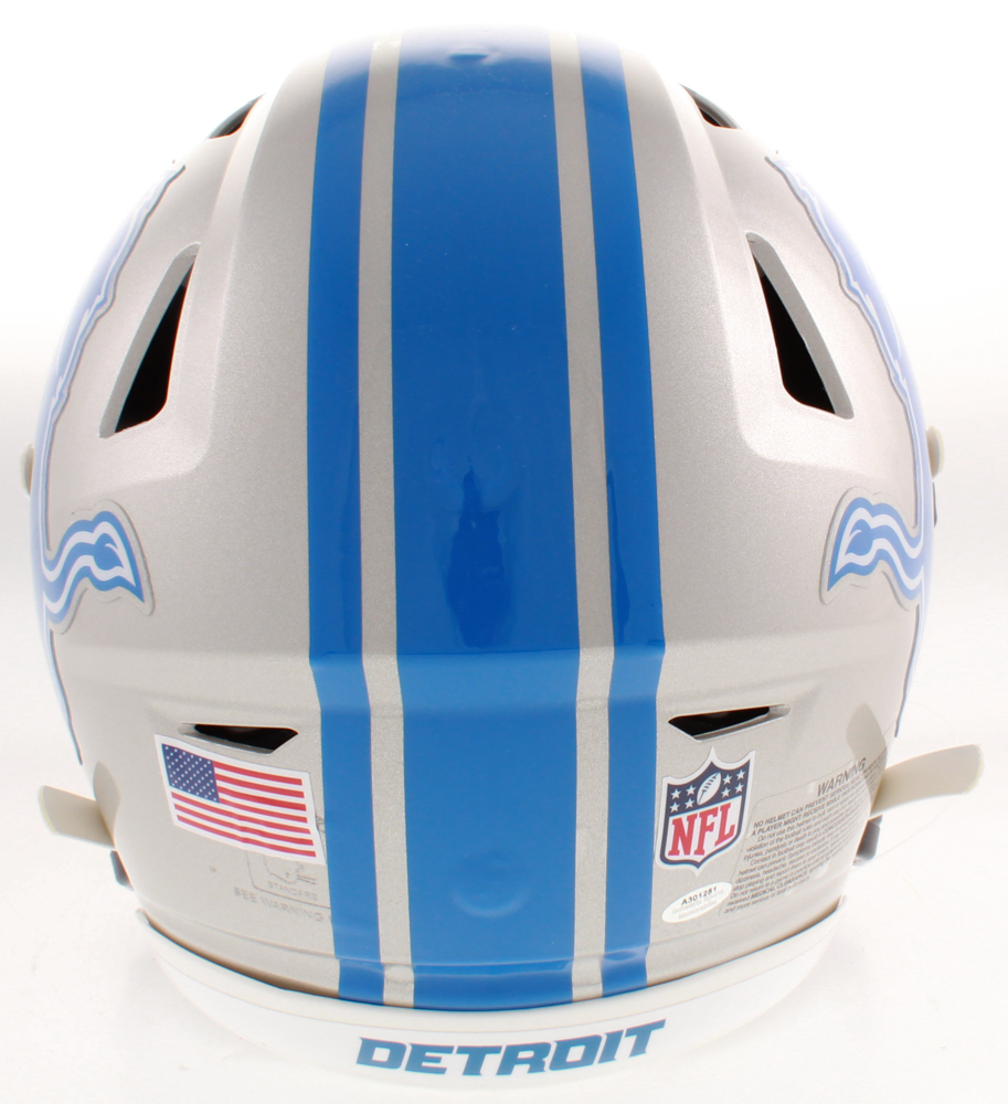 Barry Sanders Signed Detroit Lions Full-Size Authentic On-Field SpeedFlex Helmet Inscribed "The Lion King" & "HOF 04" (Schwartz COA) at PristineAuction.com Barry Sanders Signed Detroit Lions Full-Size Authentic On-Field SpeedFlex Helmet Inscribed "The Lion King" & "HOF 04" (Schwartz COA) at PristineAuction.com