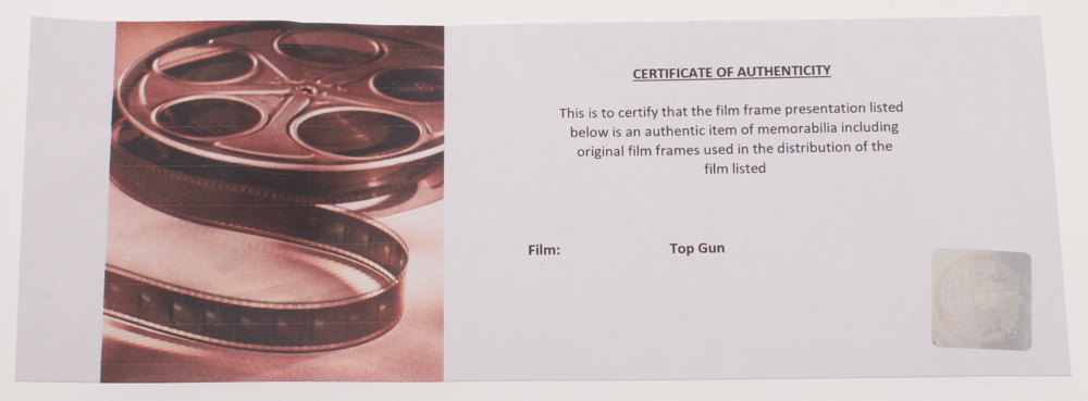 "Top Gun" LE 8x10 Custom Matted Original Film / Movie Cell Display at PristineAuction.com "Top Gun" LE 8x10 Custom Matted Original Film / Movie Cell Display at PristineAuction.com