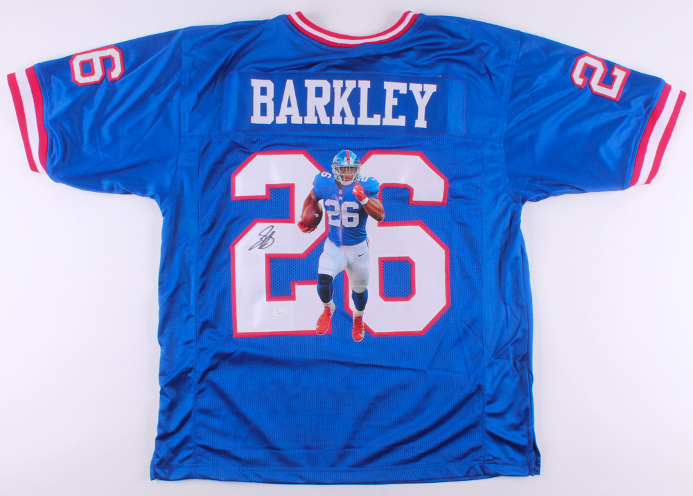 Saquon Barkley Signed Jersey (JSA COA) at PristineAuction.com Saquon Barkley Signed Jersey (JSA COA) at PristineAuction.com