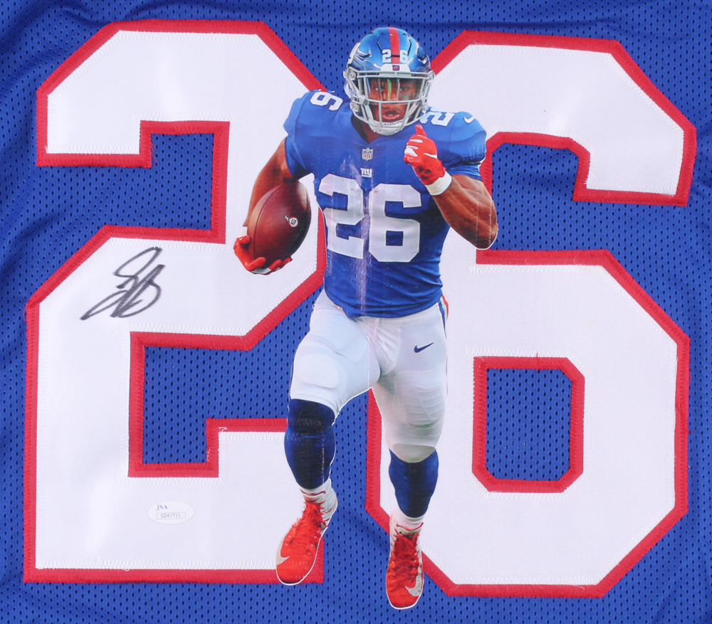 Saquon Barkley Signed Jersey (JSA COA) at PristineAuction.com Saquon Barkley Signed Jersey (JSA COA) at PristineAuction.com