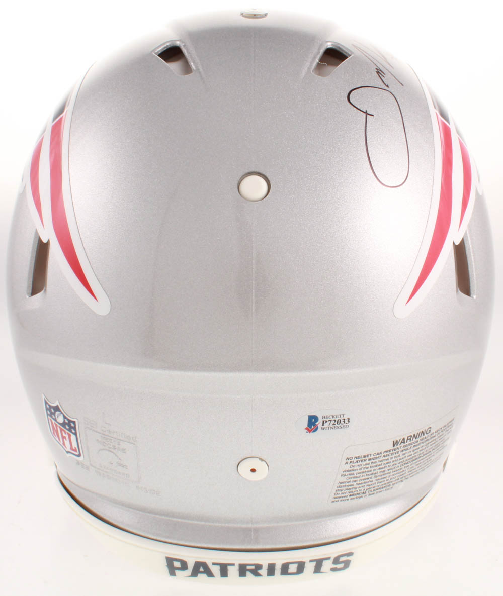 Julian Edelman Signed New England Patriots Full-Size Authentic On-Field Speed Helmet Inscribed "SB LIII MVP" (Beckett COA) at PristineAuction.com Julian Edelman Signed New England Patriots Full-Size Authentic On-Field Speed Helmet Inscribed "SB LIII MVP" (Beckett COA) at PristineAuction.com