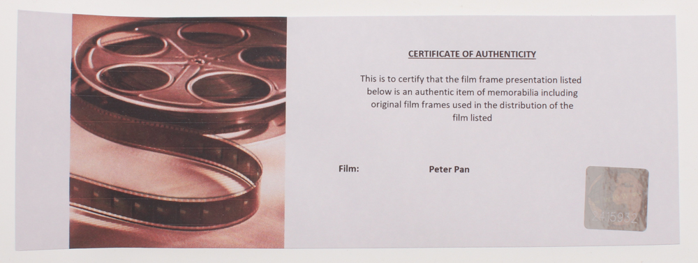 "Peter Pan" LE 8x10 Custom Matted Original Film / Movie Cell Display at PristineAuction.com "Peter Pan" LE 8x10 Custom Matted Original Film / Movie Cell Display at PristineAuction.com