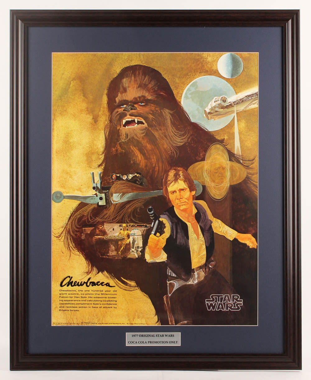 Vintage 1977 Coca Cola Star Wars 24.5x30.5 Custom Framed Poster Display at PristineAuction.com Vintage 1977 Coca Cola Star Wars 24.5x30.5 Custom Framed Poster Display at PristineAuction.com