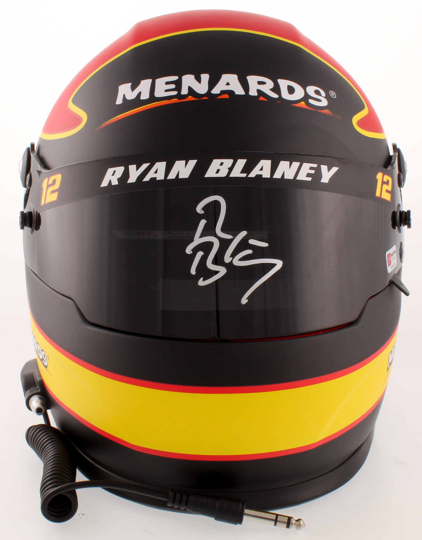Ryan Blaney Signed NASCAR Menards Full-Size Helmet (PA COA) at PristineAuction.com Ryan Blaney Signed NASCAR Menards Full-Size Helmet (PA COA) at PristineAuction.com