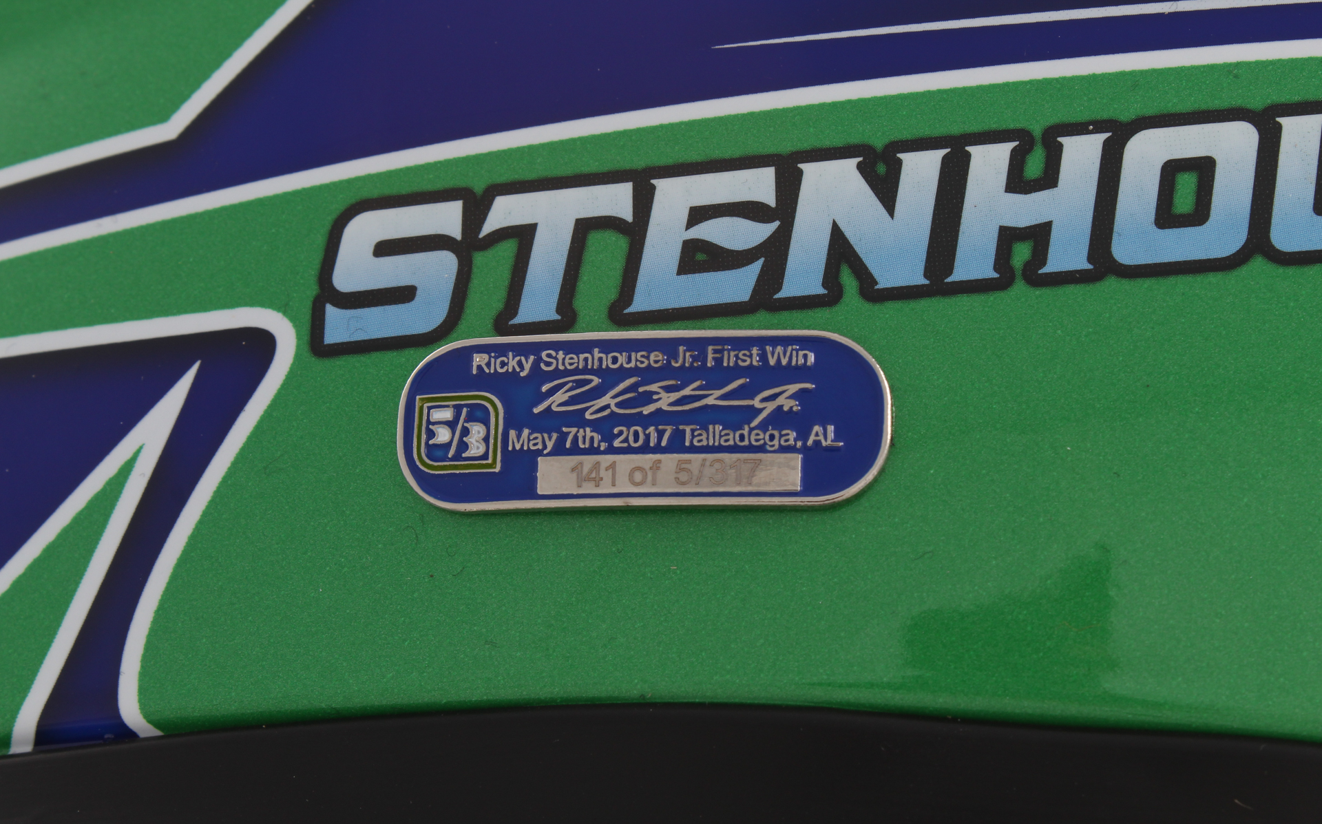 Ricky Stenhouse Jr. Signed 2017 NASCAR Fifth Third Bank Limited Ediiton Full-Size Helmet (PA COA) at PristineAuction.com Ricky Stenhouse Jr. Signed 2017 NASCAR Fifth Third Bank Limited Ediiton Full-Size Helmet (PA COA) at PristineAuction.com