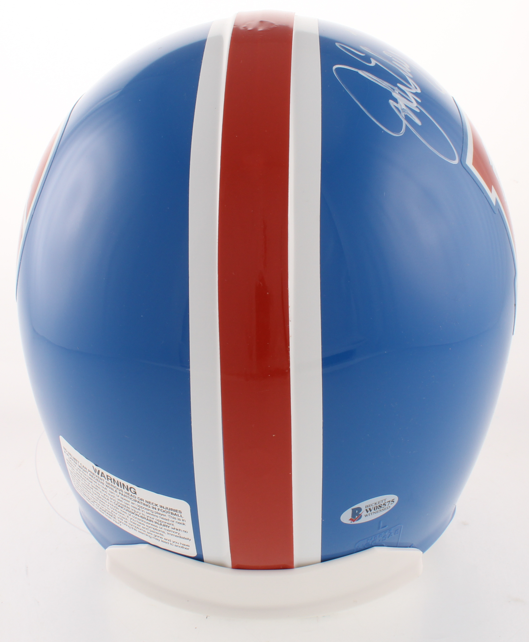 John Elway Signed Denver Broncos Throwback Full-Size Authentic On-Field Helmet with (6) Inscriptions (Beckett COA) at PristineAuction.com John Elway Signed Denver Broncos Throwback Full-Size Authentic On-Field Helmet with (6) Inscriptions (Beckett COA) at PristineAuction.com