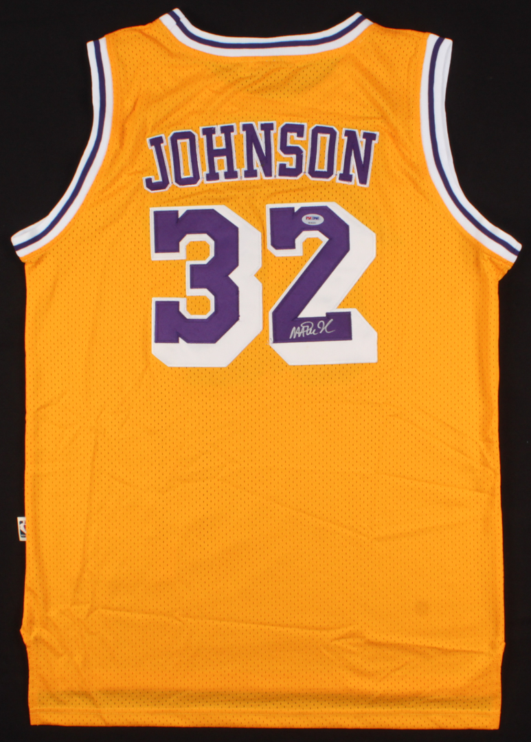 Magic Johnson Signed Los Angeles Lakers Jersey (PSA Hologram) at PristineAuction.com Magic Johnson Signed Los Angeles Lakers Jersey (PSA Hologram) at PristineAuction.com