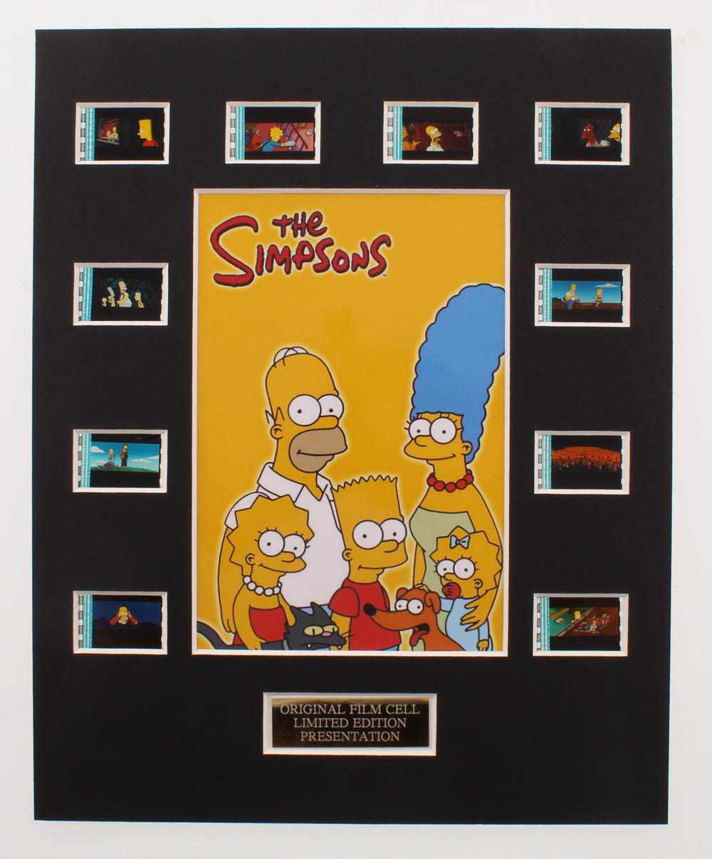 "The Simpsons Movie" LE 8x10 Custom Matted Original Film / Movie Cell Display at PristineAuction.com "The Simpsons Movie" LE 8x10 Custom Matted Original Film / Movie Cell Display at PristineAuction.com