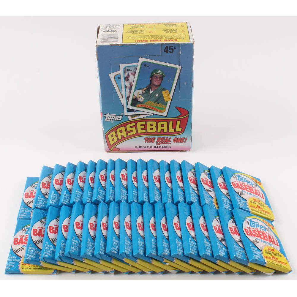 1989 Topps "The Real One" Bubble Gum Baseball Cards Box with (612