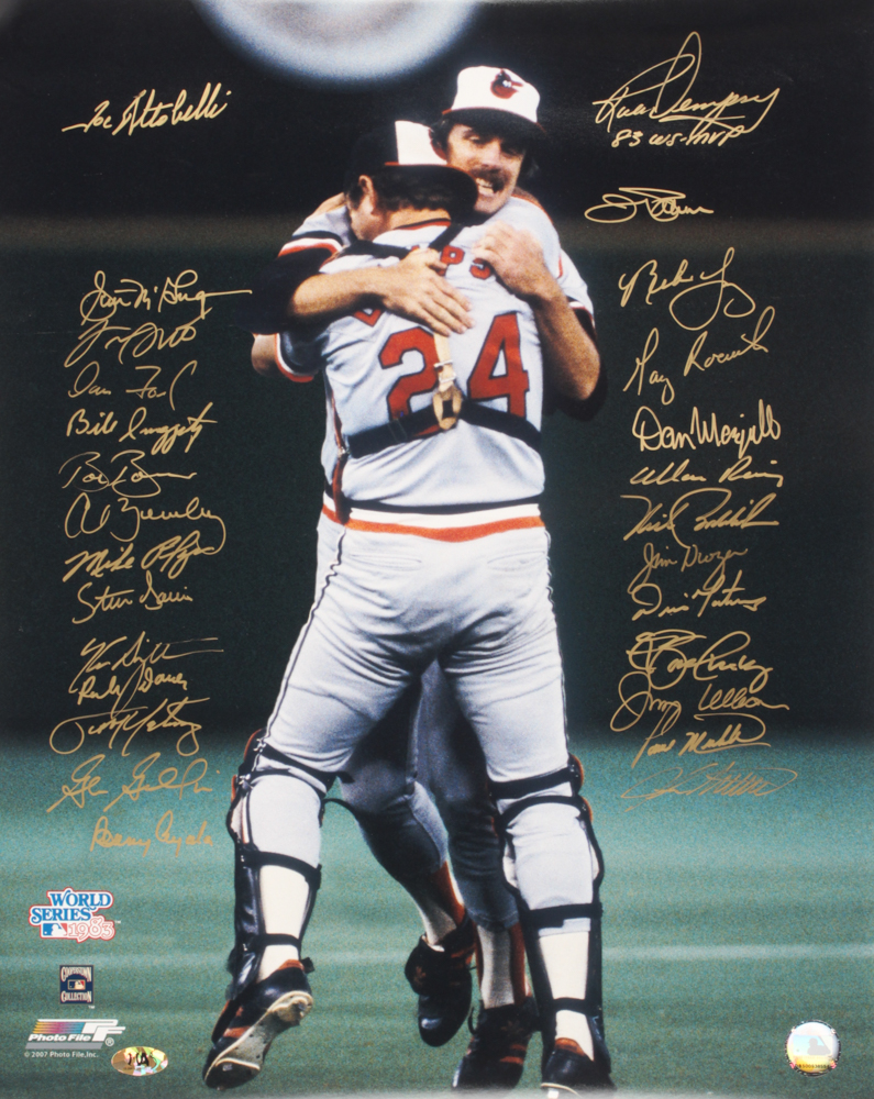 1983 Baltimore Orioles 16x20 Photo Team-Signed by (27) with Joe Altobelli, Jim Palmer, Rick Dempsey, Ken Singleton, Rich Dauer (MAB Hologram) at PristineAuction.com 1983 Baltimore Orioles 16x20 Photo Team-Signed by (27) with Joe Altobelli, Jim Palmer, Rick Dempsey, Ken Singleton, Rich Dauer (MAB Hologram) at PristineAuction.com