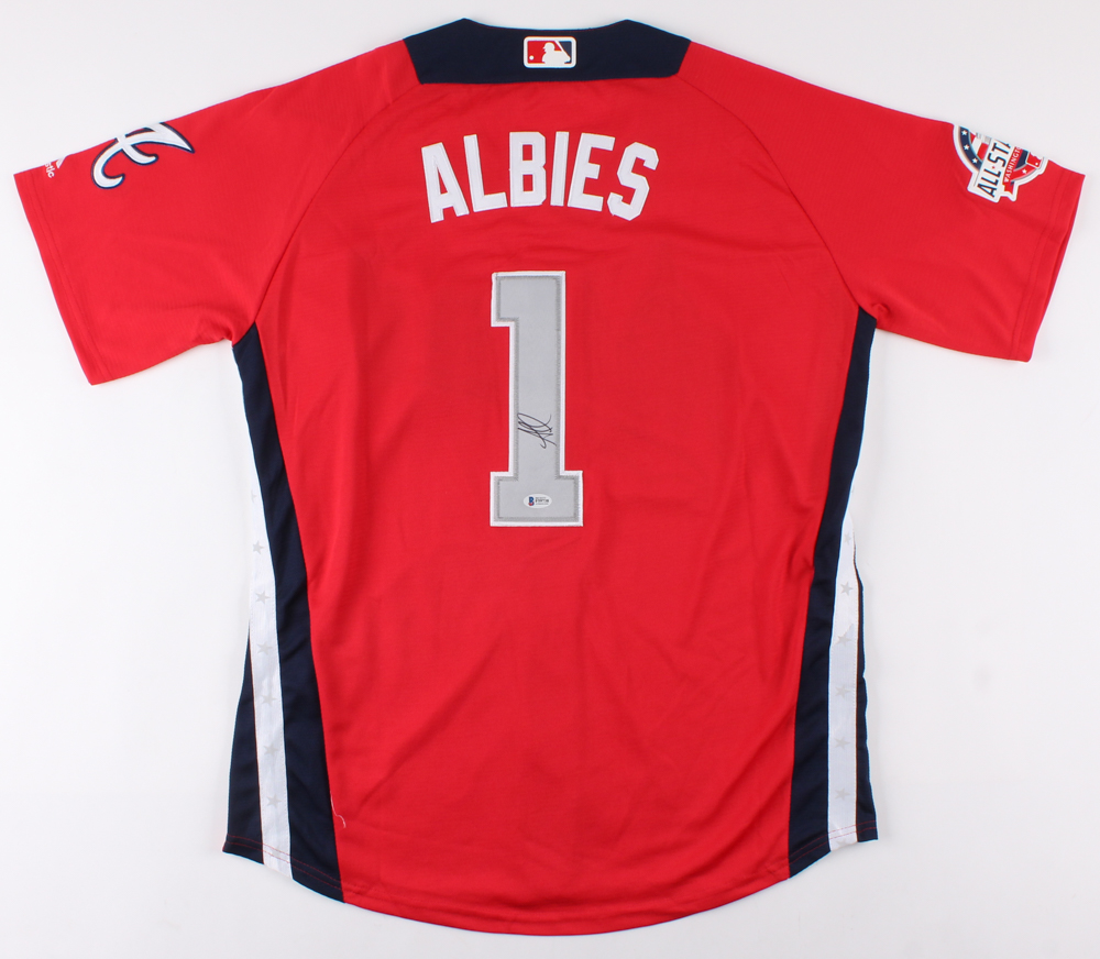Ozzie Albies Signed National League All-Star Game Jersey (Beckett COA) at PristineAuction.com Ozzie Albies Signed National League All-Star Game Jersey (Beckett COA) at PristineAuction.com