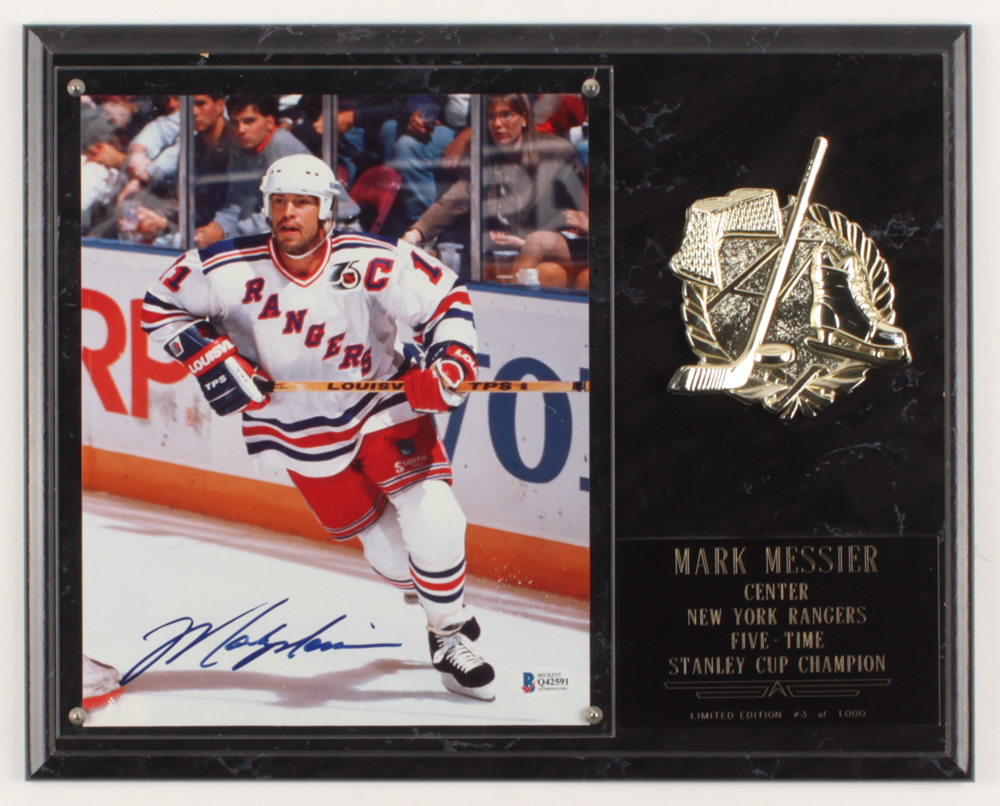 Mark Messier Signed LE New York Rangers 12x15 Photo Display Plaque (Beckett COA) at PristineAuction.com Mark Messier Signed LE New York Rangers 12x15 Photo Display Plaque (Beckett COA) at PristineAuction.com