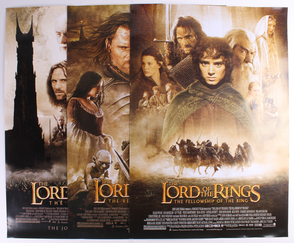 Lot of (3) "Lord of the Rings" 26.5x38.5 Movie Posters with The Fellowship of the Ring, The Two Towers & The Return of the King at PristineAuction.com Lot of (3) "Lord of the Rings" 26.5x38.5 Movie Posters with The Fellowship of the Ring, The Two Towers & The Return of the King at PristineAuction.com