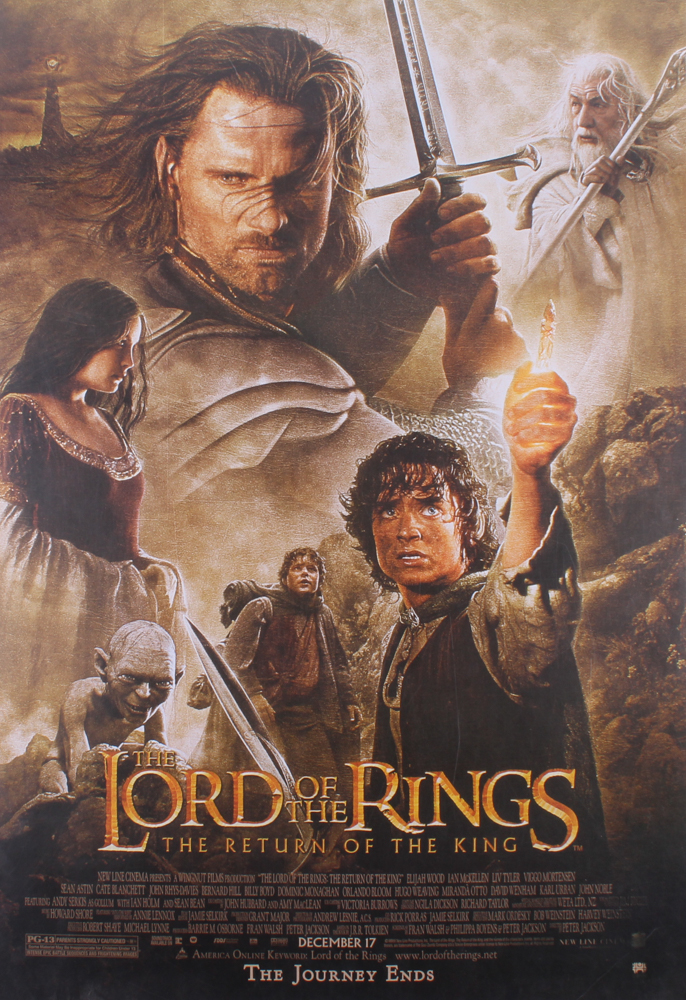 Lot of (3) "Lord of the Rings" 26.5x38.5 Movie Posters with The Fellowship of the Ring, The Two Towers & The Return of the King at PristineAuction.com Lot of (3) "Lord of the Rings" 26.5x38.5 Movie Posters with The Fellowship of the Ring, The Two Towers & The Return of the King at PristineAuction.com
