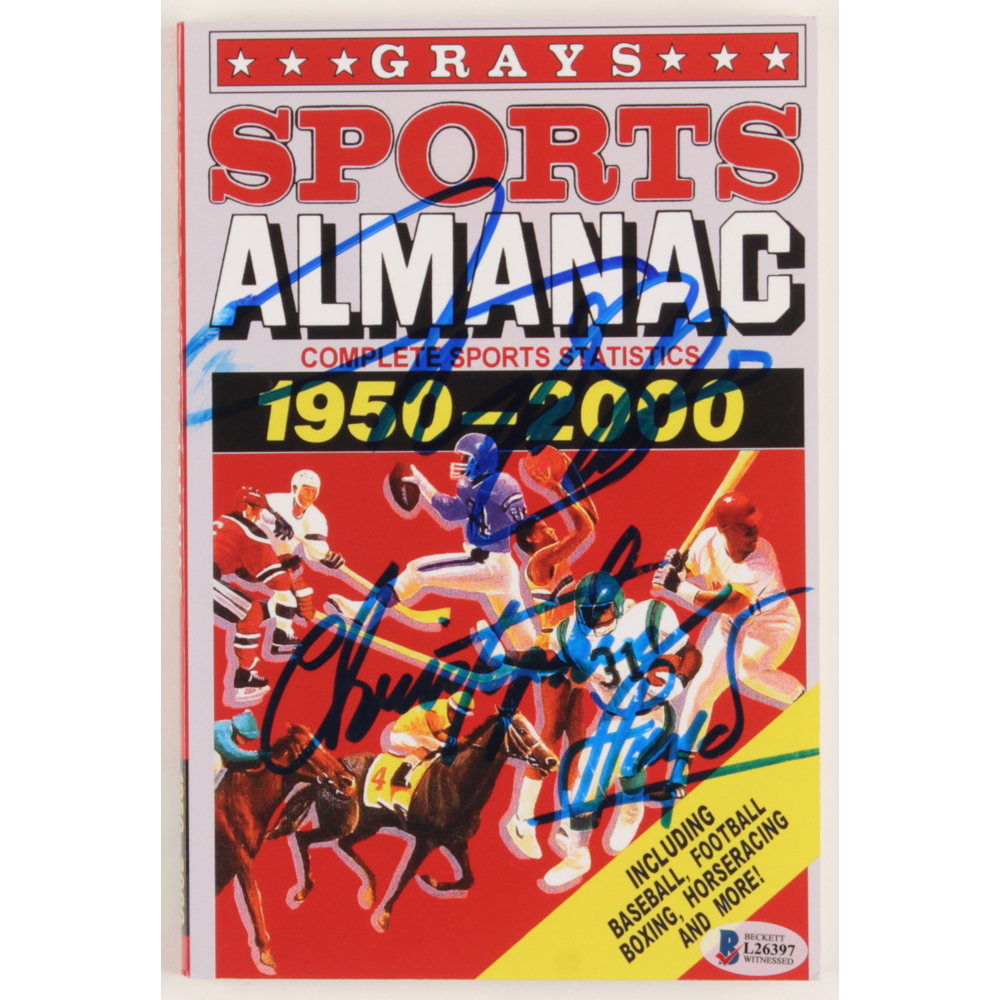 Michael J. Fox & Christopher Lloyd Signed "Grays Sports Almanac 1950