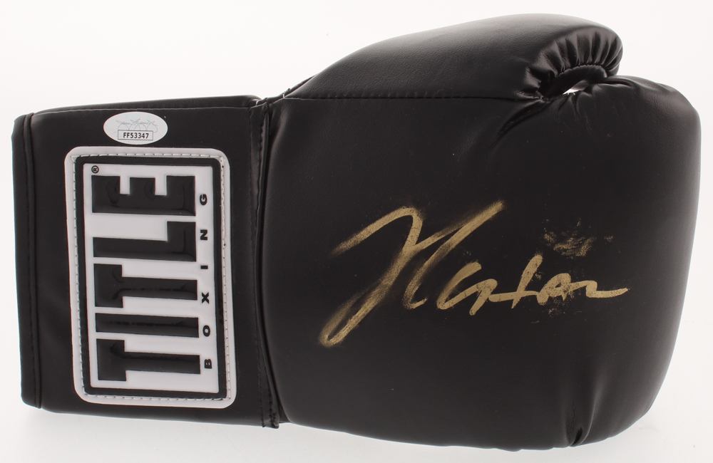 Julio Cesar Chavez Signed Title Boxing Glove with Display Case (JSA COA) at PristineAuction.com Julio Cesar Chavez Signed Title Boxing Glove with Display Case (JSA COA) at PristineAuction.com