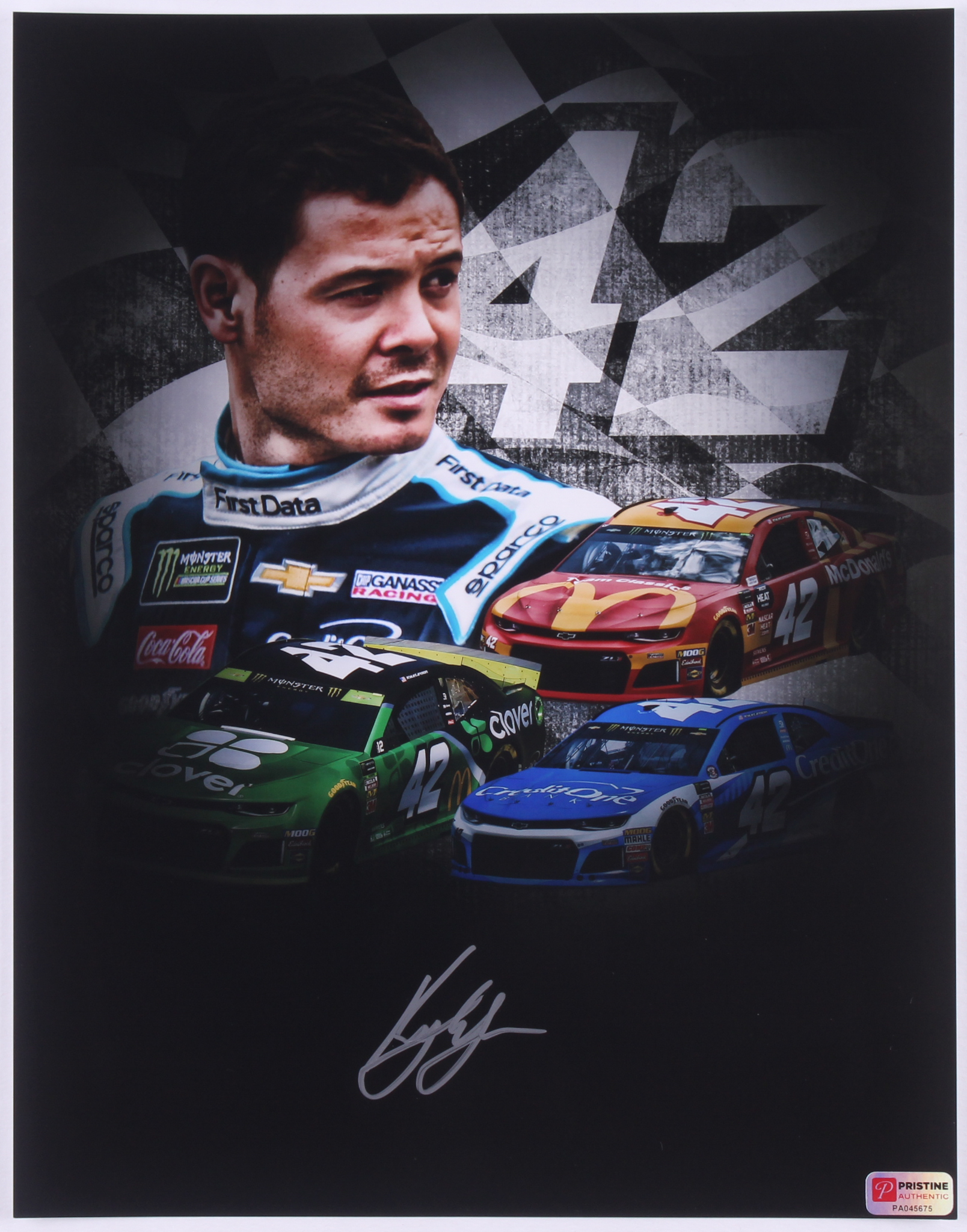 Kyle Larson Signed NASCAR 11x14 Photo (PA COA) at PristineAuction.com Kyle Larson Signed NASCAR 11x14 Photo (PA COA) at PristineAuction.com