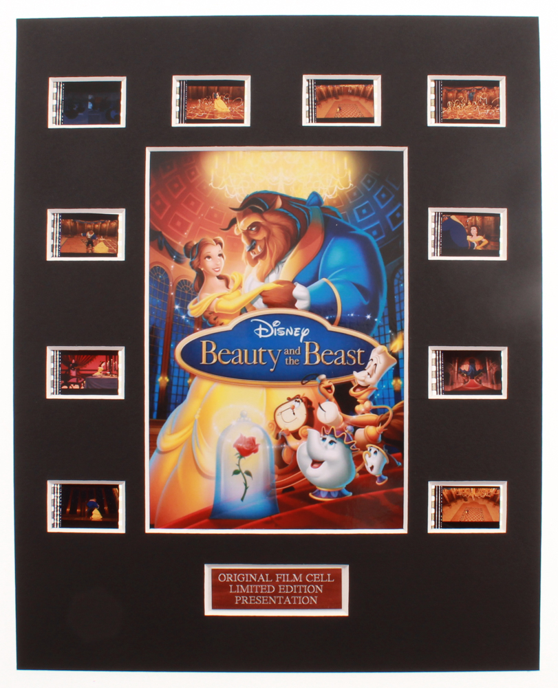 Disney's "Beauty and the Beast" LE 8x10 Custom Matted Original Film / Movie Cell Display at PristineAuction.com Disney's "Beauty and the Beast" LE 8x10 Custom Matted Original Film / Movie Cell Display at PristineAuction.com