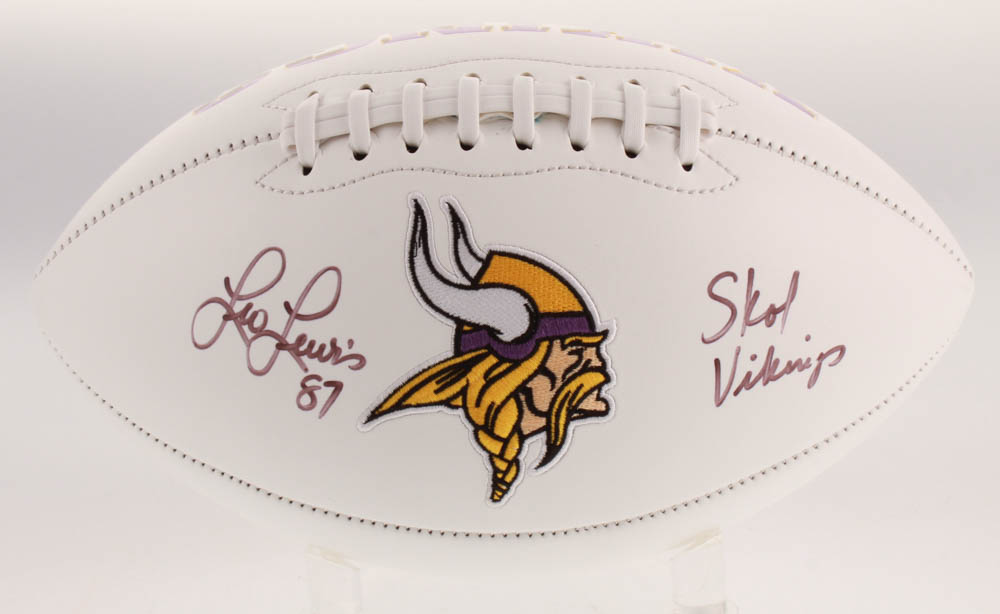 Leo Lewis Signed Minnesota Vikings Logo Football Inscribed "Skol Vikings" (JSA COA) at PristineAuction.com Leo Lewis Signed Minnesota Vikings Logo Football Inscribed "Skol Vikings" (JSA COA) at PristineAuction.com
