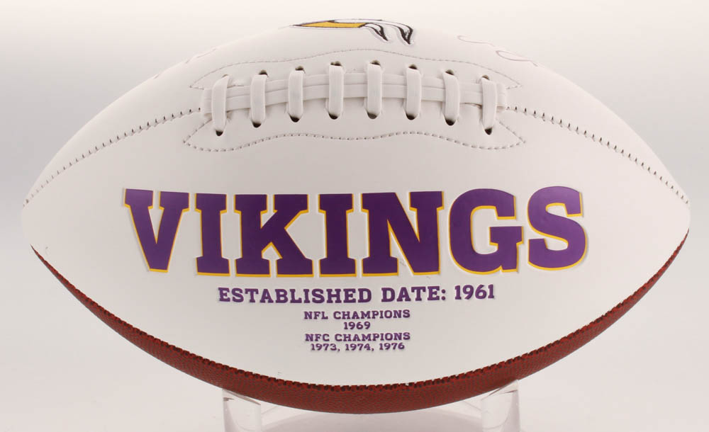 Leo Lewis Signed Minnesota Vikings Logo Football Inscribed "Skol Vikings" (JSA COA) at PristineAuction.com Leo Lewis Signed Minnesota Vikings Logo Football Inscribed "Skol Vikings" (JSA COA) at PristineAuction.com