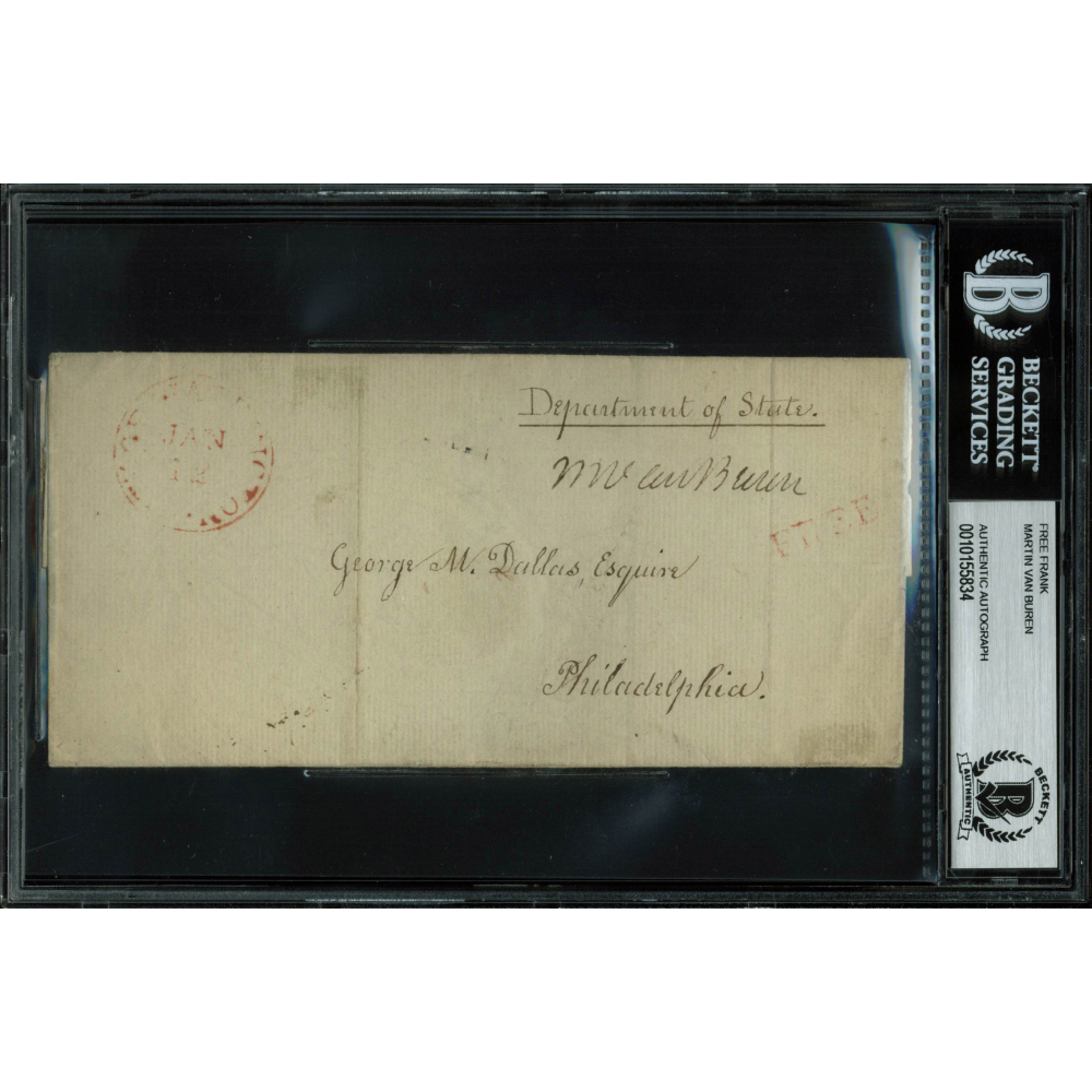 Martin Van Buren Signed 1830 Department of State 5x7 Free Frank