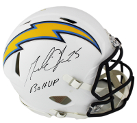 Melvin Gordon Signed Chargers Full-Size Authentic On-Field Speed Helmet Inscribed "Bolt Up" (Radtke) at PristineAuction.com