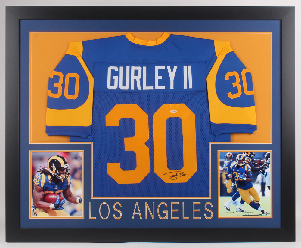Todd Gurley Signed 35x43 Custom Framed Jersey (Beckett COA) at PristineAuction.com Todd Gurley Signed 35x43 Custom Framed Jersey (Beckett COA) at PristineAuction.com