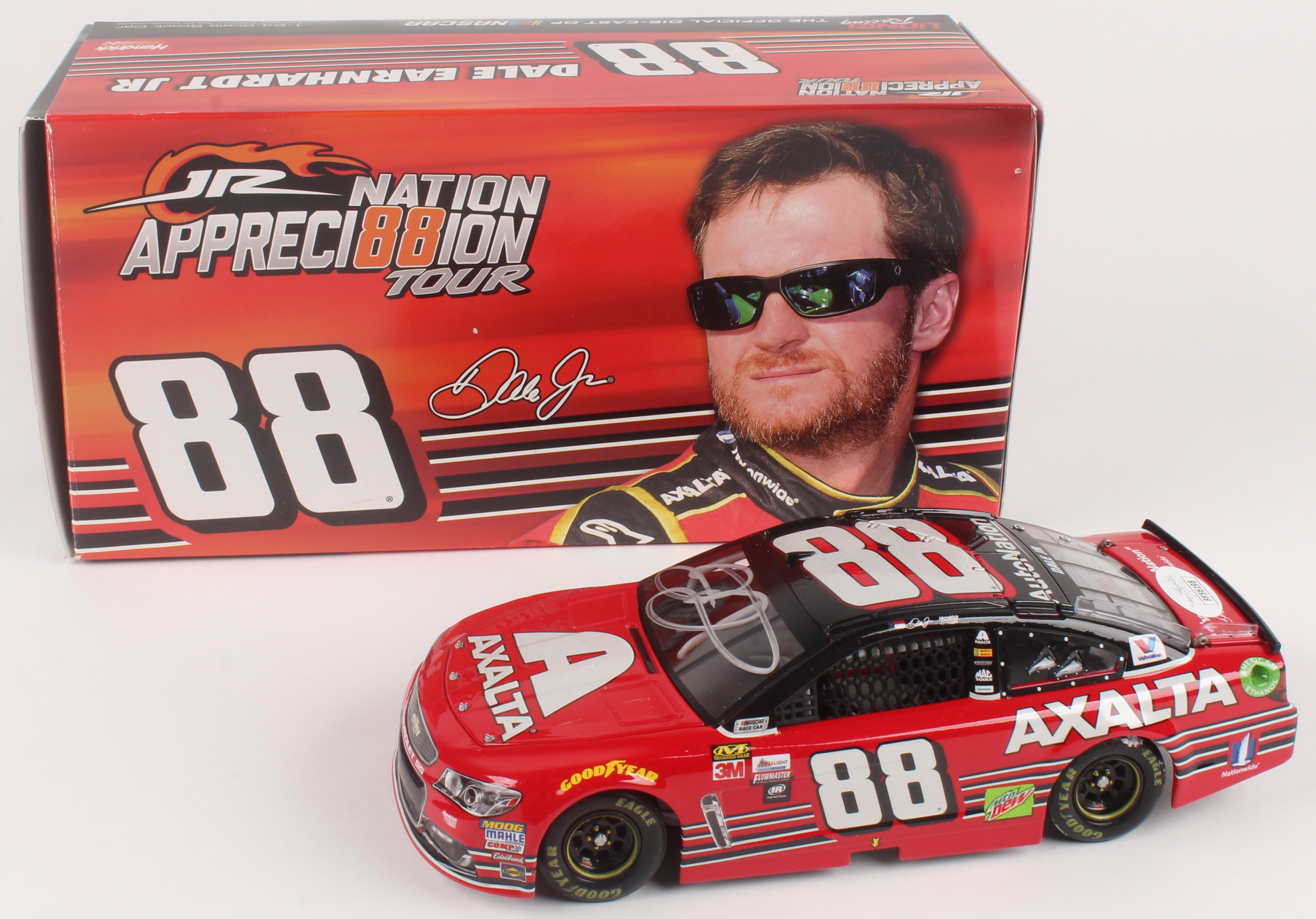 Dale Earnhardt Jr. Signed LE #88 Axalta Last Ride 2017 SS 1:24 Scale Die Cast Car (JSA COA) at PristineAuction.com Dale Earnhardt Jr. Signed LE #88 Axalta Last Ride 2017 SS 1:24 Scale Die Cast Car (JSA COA) at PristineAuction.com
