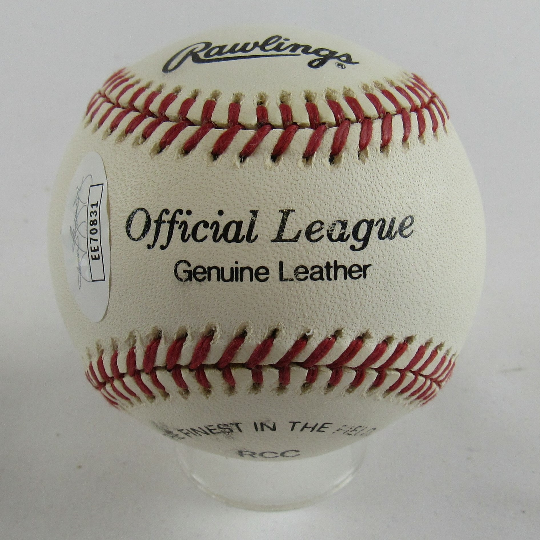 Steve Van Buren Signed OL Baseball Inscribed "HOF 65" (JSA COA) at PristineAuction.com Steve Van Buren Signed OL Baseball Inscribed "HOF 65" (JSA COA) at PristineAuction.com