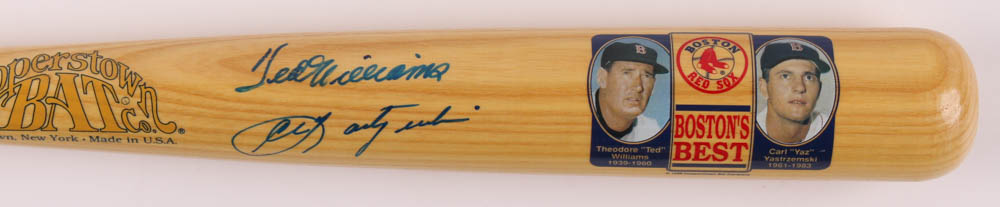 Ted Williams & Carl Yastrzemski Signed LE "Boston's Best" Cooperstown Baseball Bat (JSA LOA) at PristineAuction.com Ted Williams & Carl Yastrzemski Signed LE "Boston's Best" Cooperstown Baseball Bat (JSA LOA) at PristineAuction.com