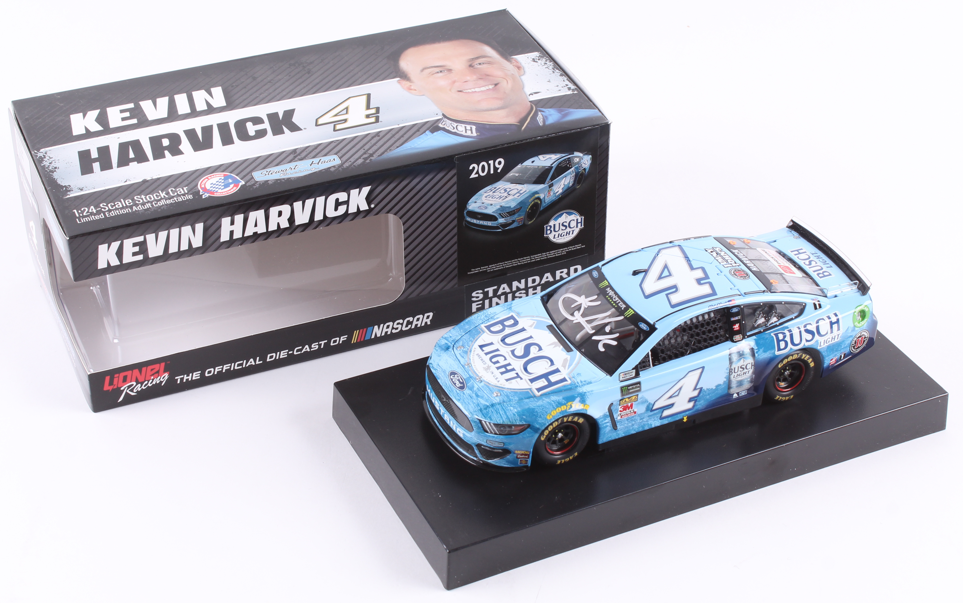 Kevin Harvick Signed NASCAR #4 Busch Light 2019 Mustang - 1:24 Premium Action Diecast Car (PA COA) at PristineAuction.com Kevin Harvick Signed NASCAR #4 Busch Light 2019 Mustang - 1:24 Premium Action Diecast Car (PA COA) at PristineAuction.com