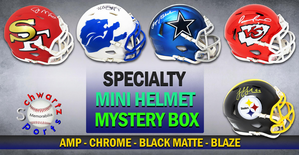 Football Superstar Signed Specialty Mini Helmet Mystery Box Series 3