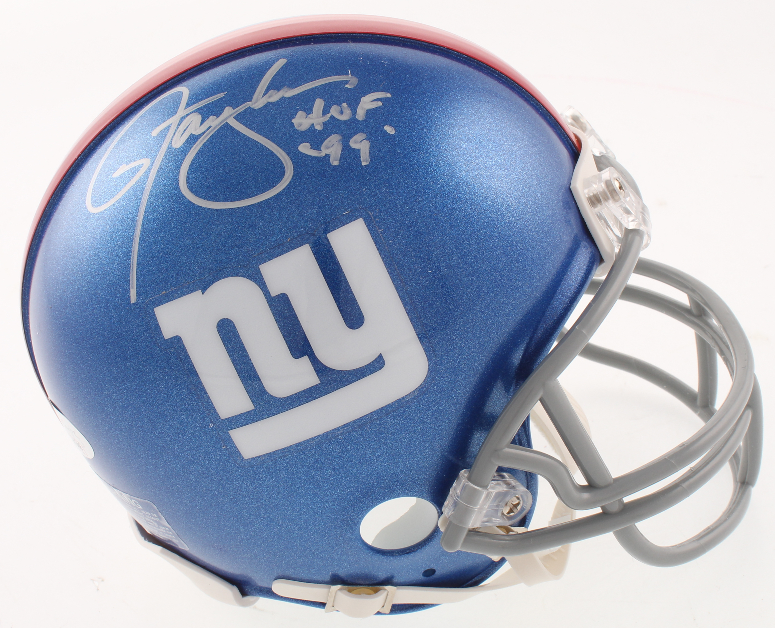 Lawrence Taylor Signed New York Giants Mini Helmet Inscribed "HOF-99" (JSA COA) at PristineAuction.com Lawrence Taylor Signed New York Giants Mini Helmet Inscribed "HOF-99" (JSA COA) at PristineAuction.com