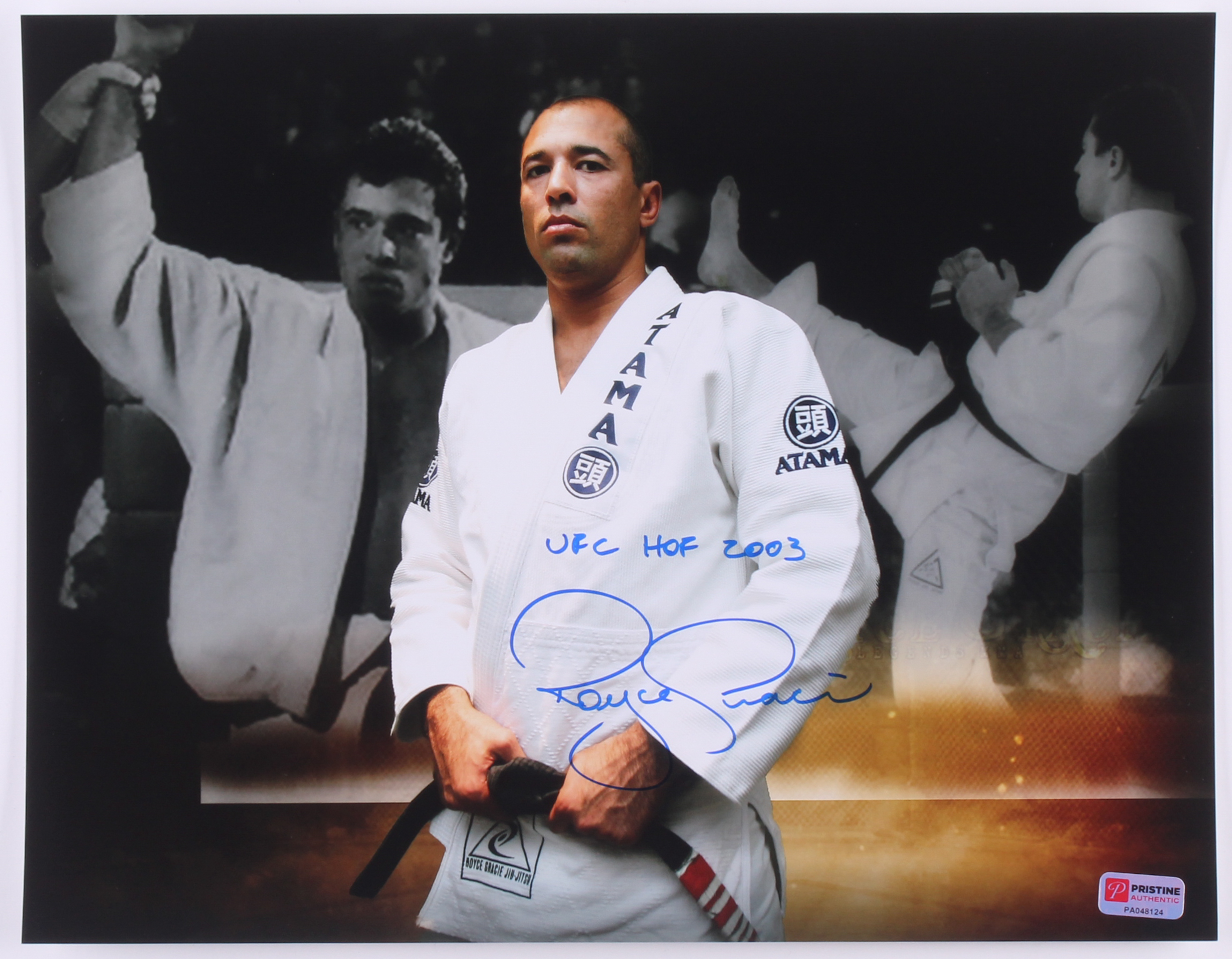 Royce Gracie Signed UFC 11x14 Photo Inscribed "UFC HOF 2003" (PA COA) at PristineAuction.com Royce Gracie Signed UFC 11x14 Photo Inscribed "UFC HOF 2003" (PA COA) at PristineAuction.com