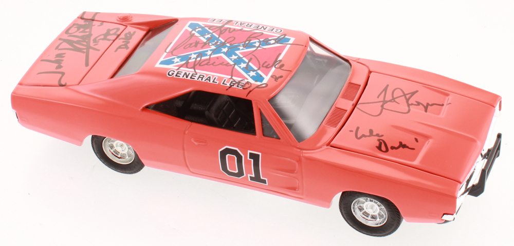 John Schneider, Tom Wopat, & Catherine Bach Signed "Dukes of Hazzard" General Lee Die Cast Car ...