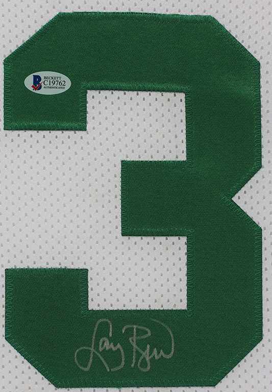 Larry Bird Signed 35x43 Custom Framed Jersey (Beckett COA) at PristineAuction.com Larry Bird Signed 35x43 Custom Framed Jersey (Beckett COA) at PristineAuction.com