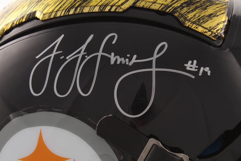 JuJu Smith-Schuster Signed Pittsburgh Steelers Full-Size Authentic On-Field Hydro-Dipped Helmet (TSE Hologram) at PristineAuction.com JuJu Smith-Schuster Signed Pittsburgh Steelers Full-Size Authentic On-Field Hydro-Dipped Helmet (TSE Hologram) at PristineAuction.com