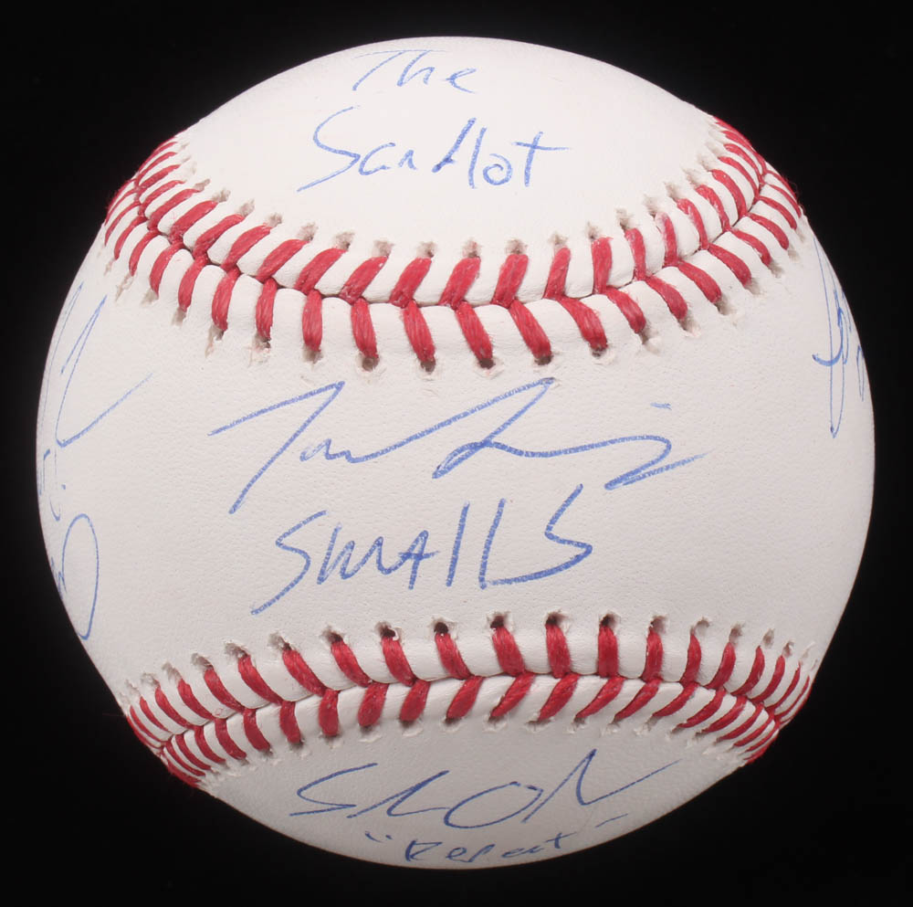"The Sandlot" OML Baseball Cast-Signed By (6) With Tom Guiry, Chauncey Leopardi, Shane Obedzinski, Marty York with Multiple Inscriptions (JSA COA) at PristineAuction.com "The Sandlot" OML Baseball Cast-Signed By (6) With Tom Guiry, Chauncey Leopardi, Shane Obedzinski, Marty York with Multiple Inscriptions (JSA COA) at PristineAuction.com