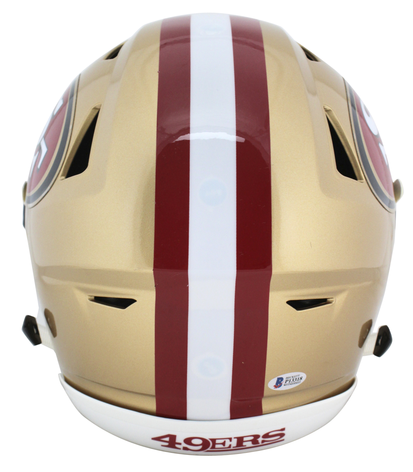 George Kittle Signed San Francisco 49ers Full-Size Authentic On-Field SpeedFlex Helmet Inscribed "NFL TE Record 1,377 Yds" (Beckett COA) at PristineAuction.com George Kittle Signed San Francisco 49ers Full-Size Authentic On-Field SpeedFlex Helmet Inscribed "NFL TE Record 1,377 Yds" (Beckett COA) at PristineAuction.com